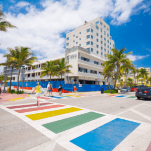 Miami Beach Rainbow Pride Crosswalk