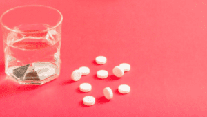 An image of scattered opiate pills, showing opiate medicaton.