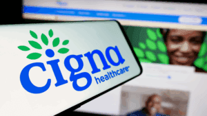An image of Cigna Healthcare logo and website.