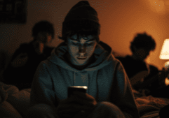 An image of a gay person using his phone, portraying Grindr Addiction, the signs, and how to seek help.