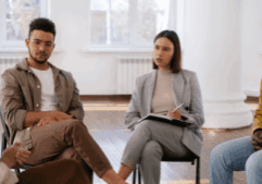 A group therapy among lgbtq individuals in a dual diagnosis treatment center.