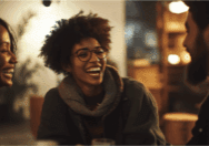 Three Black individuals smiling and enjoying time together in a residential treatment setting, showing community and connection in recovery.